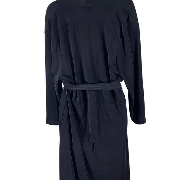 Coldwater Creek 3/4 Sleeve Faux Wrap Dress Black Sz 1X - Picture 5 of 8